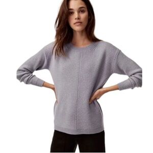 Aritzia Wilfred Free Isabelli Wool Crewneck Sweater in Grey Sz Small